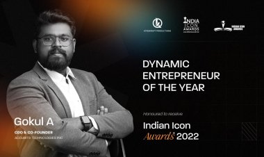 Gokul A, Co-Founder of Accubits Technologies Inc, receives Dynamic Entrepreneur of the Year Award 2022