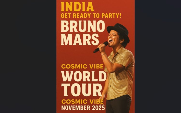 BRUNO MARS JOINS THE GLOBAL RUSH TO INDIA: COSMIC VIBE TOUR TO HIT FOUR CITIES THIS NOVEMBER