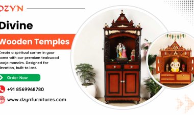 Premium Wooden Pooja Mandir Designs for Modern Indian Homes by DZYN Furnitures